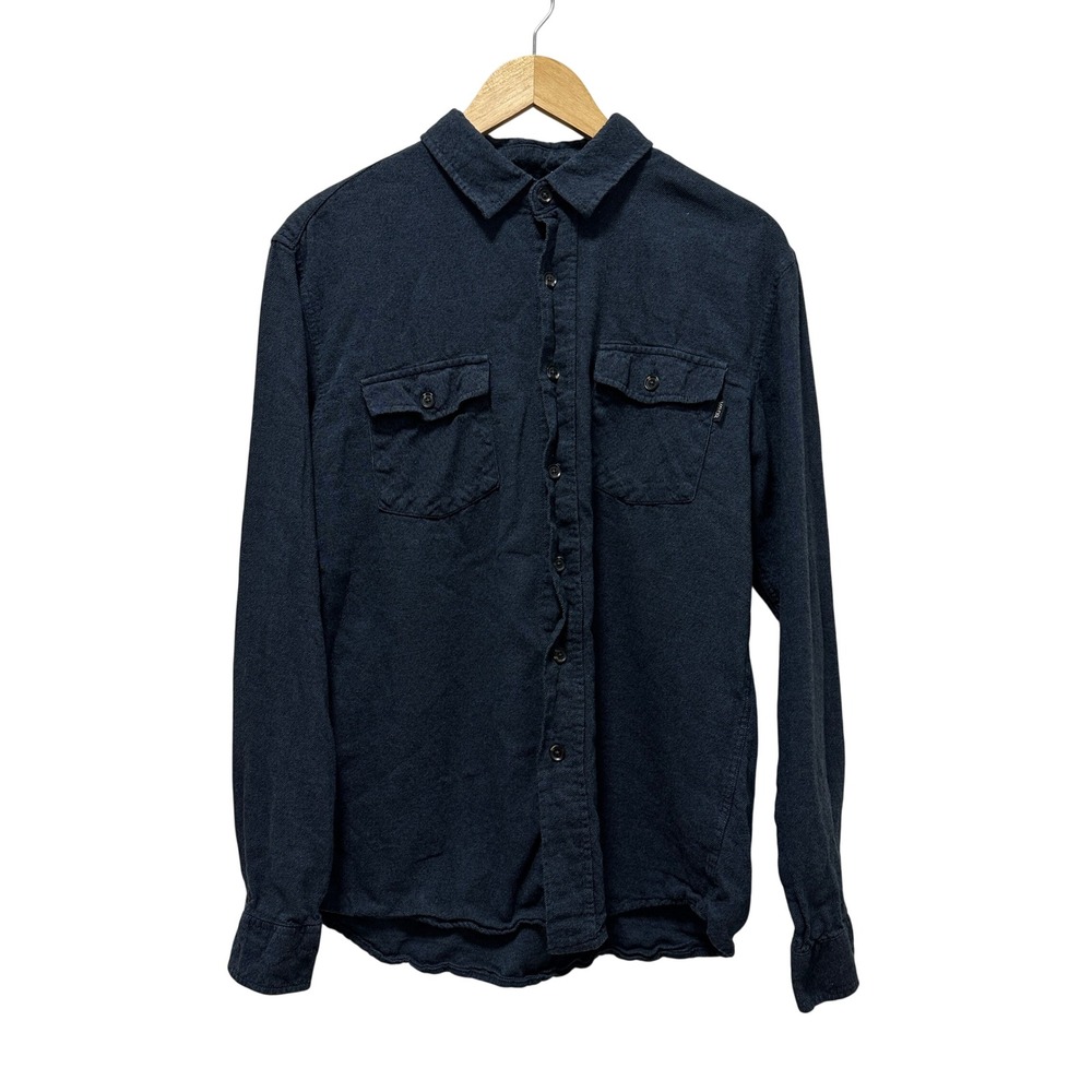 Valor Collective Twill Workwear Shirt Mens Medium Blue/Gray Button Down‎ Cotton